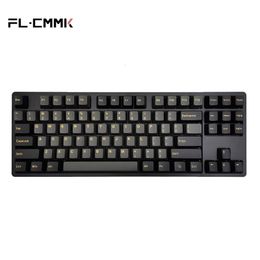 Keyboards FLESPORTS 1G PRO 87 Key Wireless Rechargeable Bluetooth Mechanical Keyboard Macro Programming Three Modes 230712