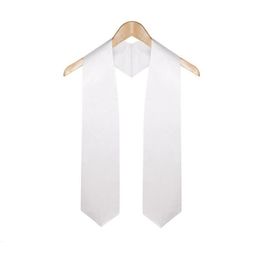 Banner Flags Creative DIY Personal Customization Blank Graduation Stole Satin Graduation Ceremony Shawl Bachelor Uniform Accessory 230712