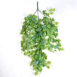 Decorative Flowers 90CM Artificial Plants Vine Home Decoration Wall Hanging Green Leaf Garden Wedding Party Decorations DIY Wreath Fake