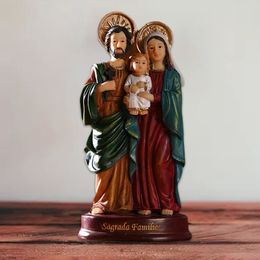 Decorative Objects Figurines Holy Family Statues Figure Child Jesus Christ Figurine Home Decorative Sculptures Catholic Church Souvenirs Gifts 230712