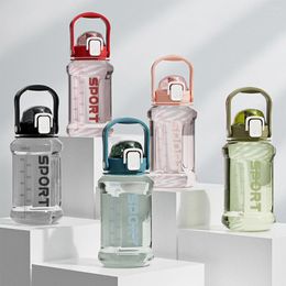 Water Bottles 1400ML Bottle For Sports Portable Leak-proof PC Gym Drinkware Empty Transparent Plastic With Item