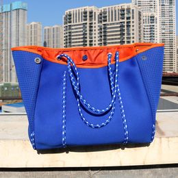 School Bags Personality Luxury Diving Fabric Neoprene Breathable Women Handbag Fashion High-capacity Tote Bag Top-Handle Shoulder