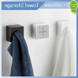 Towel Plug Holder Punch Free Wall Mounted Self Adhesive Towel Hook Waterproof Bathroom Kitchen Accessories Home Appliance