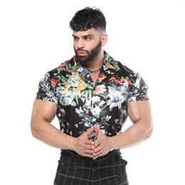 Men's Casual Shirts Fashion Hawaiian Shirt Set Mens Printing Short Sleeve Summer Floral Beach Men Sets M-3XL