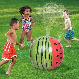 Sand Play Water Fun 1pc 60cm Summer Swimming Water Ball Outdoor Party Water Game Toys Inflatable Polo Spray Watermelon Ball For Kids 230712