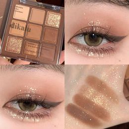 Eye Shadow Shimmer Glitter Palette Makeup Bronzer Metallic Smoky 9 Colours Eyeshadow Nude Cosmetics Make Up 230712
