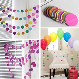 Party Decoration 4m Wall Hanging Paper Heart Flag Children Room Door Decorations Garlands Birthday String Chain Wedding Banner Handmade