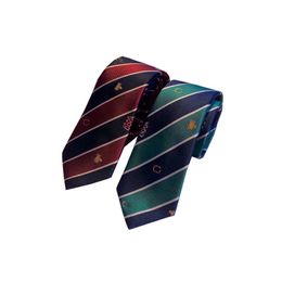 Fashion Stripe Neck Ties Mens Designers Silk Necktie Snake Embroidery Neckties Classic Jacquard Casual Tie Birthday Gift For Men217S