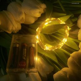 Strings 5/10M Fairy Lamp Copper Wire Battery Box Garland LED Wedding Decoration Party String Light Home