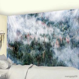 Tapestries Landscape print tapestry psychedelic scene home decor Hippie Bohemian Bedroom Decor Mandala yoga mat sofa blanket bed sheet R230713