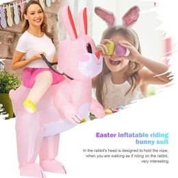 Novelty Games Cute Easter Bunny Costume Funny Inflatable Cosplay Clothes Jumpsui Role Play Clothing for Halloween Xmas Parks 230713