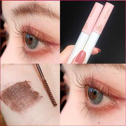 Mascara 3d Silk Fiber Mascara Waterproof and Quick Dry Natural Soft Long Eye Makeup Long-lasting Thick Curling Lengthening Brown 230712