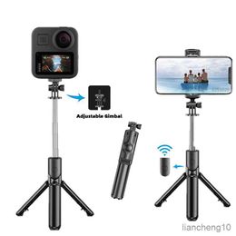 Selfie Monopods FGCLSY Wireless Bluetooth Selfie Stick Mini Portable Tripod With Remote Shutter Shooting Stand For All Smartphones Sports camera R230713