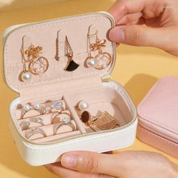 Jewelry Pouches Pu Organizer Display Travel Case Boxes Portable Locket Necklace Box Leather Storage Earring Ring Holder