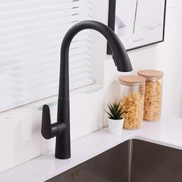 Kitchen Faucets Black Gold Faucet Deck Mounted Mixer Tap 360 Degree Rotation Stream Sprayer Nozzle Sink Cold Taps