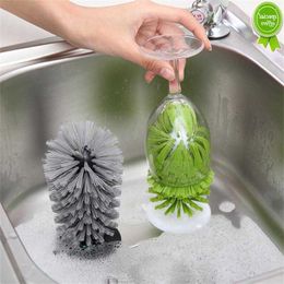 Multifunctional Sink Water Bottles Cleaning Brush Scrubber Tools Kitchen Suction Cup Flexible Thermos Washing Brushes