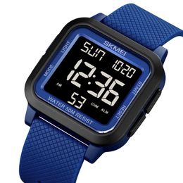 SKMEI Outdoor Sport Watch Men Alarm Chrono Clock 5Bar Waterproof Military Watches LED Display Shock Digital Watch reloj hombre