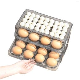 Storage Bottles Egg Organiser For Refrigerator Large Capacity Bin Stackable Fridge Organisers And Clear Tra