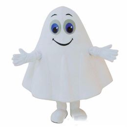 2019 Halloween White Ghost Mascot Costume Cartoon specter Anime theme character Christmas Carnival Party Fancy Costumes Adult Outf331i