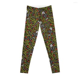 Active Pants Dancing Skeletons Pattern Leggings Leggings?Women Sport Gym Women's Sportswear