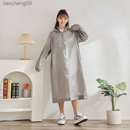 1pc Reusable Raincoat Women Rainwear Men Poncho Impermeable Poncho EVA Rain Coat Plastic Fashion Rain Cover Hooded L230620