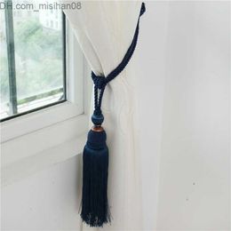 Curtain Poles 2PCS/Double high-quality curtain rope silk tassel edge ball strap hook for DIY embossed curtain fasteners Z230717