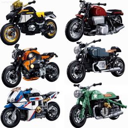 Brinquedo infantil de blocos de corrida para motocicleta, faça você mesmo,  moto, modelo, carro, motocicleta