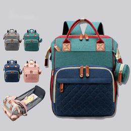 New Mummy Multi Functional Folding Baby Bed Backpack Fashion Maternity Package Lightweight Anti Splash Mother Bag