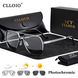 CLLOIO Fashion High Quality Photochromic Sunglasses Men Women Polarized Sun Glasses Chameleon Anti-glare Driving Oculos de sol