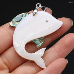 Pendant Necklaces Natural Mother-of-pearl Shell Cute Dolphin Shape For Fashion Jewellery Making DIY Women Girls' Necklace Gifts