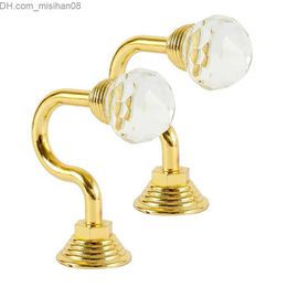 Curtain Poles 2 pieces of vintage crystal glass curtain hooks wall hanging hooks hangers drawer handles curtain accessories hooks Z230717