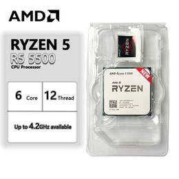 CPUs Ryzen 5 5500 R5 3 6 GHz 6 Core 12 Thread CPU Processor 7NM L3=16M 100 000000457 Socket AM4 but without cooler 230712