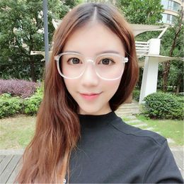 Sunglasses Frames Fashion Square Spectacles Frame For Women Transparent Glasses Clear Lens Retro Computer Eyeglasses No Degree Fake Myopia