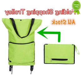 Folding Shopping Bag Shopping Buy Food Trolley Bag Wheels Bag Buy Vegetables Shopping Organiser Portable Handbag For Travel Bag