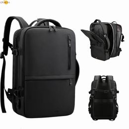 School Bags CFUN YA Luxury Expandable Travel Backpack 15.6 17.3 Laptop Backpack Anti Theft Black Bagpack Men Schoolbag USB Male Bag Rucksack 230712
