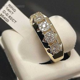 Fashion Eternity Promise Ring Vvs Moissanite Cz 925 Sterling Silver Jewelry Engagement Wedding Band Rings For Women Men