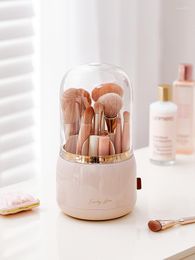 Storage Boxes Rotating Holder Desktop Organiser Lipstick Eye Makeup Eyebrow Cosmetic Pencil Portable Shadow Container Brush 360° Box