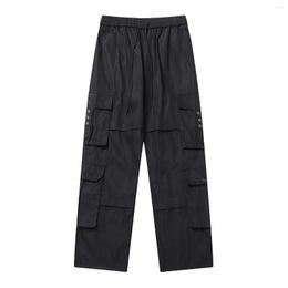 Men's Pants LACIBLE Solid Color Cargo 2023 Drawstring Casual Men Women Hip Hop Streetwear Trousers Spring Autumn Joggers