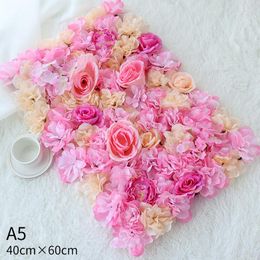 Decorative Flowers 40x60cm Artificial Silk Rose 3D Flower Wall Panels Pography Wedding Party Backdrop Decoration Stage DIY Decor