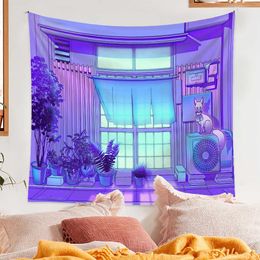 Tapestries Romantic Home Kawaii Architecture Room Decor Tapestry Hippie Macrame Tapestry Wall Hanging Anime Room Decoration Tarot Tapestry