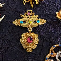 Brooches European And American Vintage Fringed Flower Coat Western Accessory Brooch Women's Jewelry