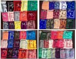 71 colors brand skull scarf for women and men quality 100 pur silk satin fashion women Italy brand scarves pashmina shawls8852554