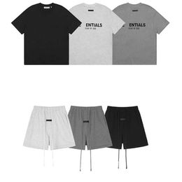 Men's Essentail Suit Clothing Essen Unisex Shorts Sports Fashion Women's Fog Essent T-shirt Beachwear Pure Cotton Designer Couple 2bu2tevc