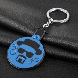 Breaking Bad BA BR Keyring Keychain Metal Heisenberg Mask Walter Key Ring Chain Car Pendant Souvenir Porte Clef301Q