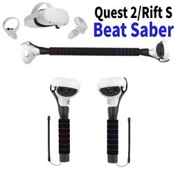 VR AR Accessorise Meta Oculus Quest 2 Accessories VR Controllers Long Stick Handle Dual Lightsaber Playing Beat Saber Games for Quest Rift S 230712