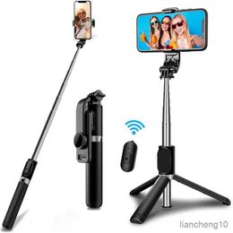 Selfie Monopods Q02S Wireless Bluetooth Selfie Stick with Mini Tripod Foldable Selfie Rod with Remote Control for Phone Action Camera for Iphone R230713