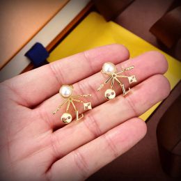 Classic fashion earrings New Style Women's stud earrings 2023 Cruiser Series Earrings Luxury Brand Letter V jewelry Wedding earrings