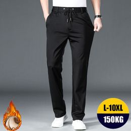 Men's Pants 10XL Oversize Men's Formal Trousers Winter Elastic Waist Men Suit Pants Plus Size Baggy Men's Slim Fit Men's Dress Pants Husband 230712