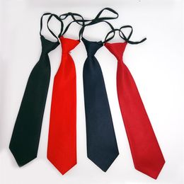 Children's necktie 4 Colours baby's solid ties 28 6 5cm neckwear rubber band neckcloth For kids Christmas gift shipp240L