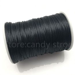 2mm x 100 yards Quality Rattail Soft Nylon Satin Cord Roll Kumihimo Shamballa Chinese Knot Cords 8263265m